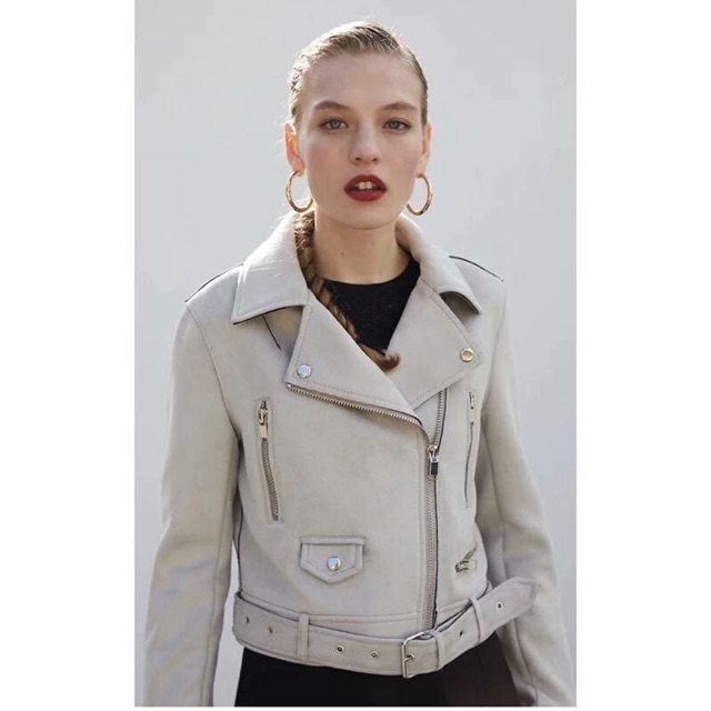 Áo khoác da lộn #ZARA xuất xịn ( Ảnh thật )