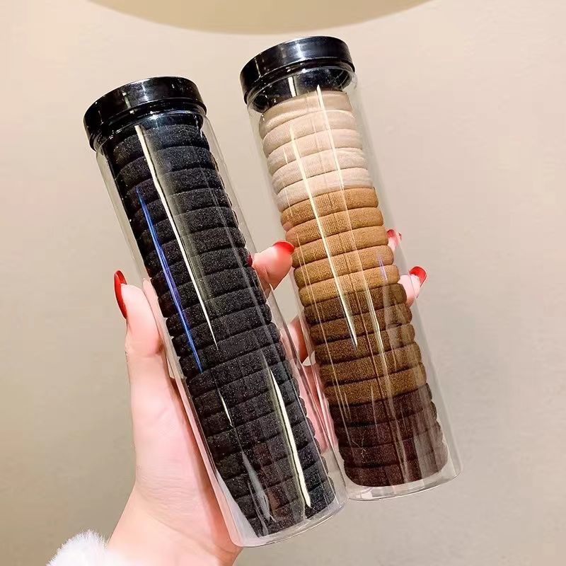 Dây Buộc Tóc Cao Su Dày Co Giãn Không Đường May Phong Cách Hàn Quốc