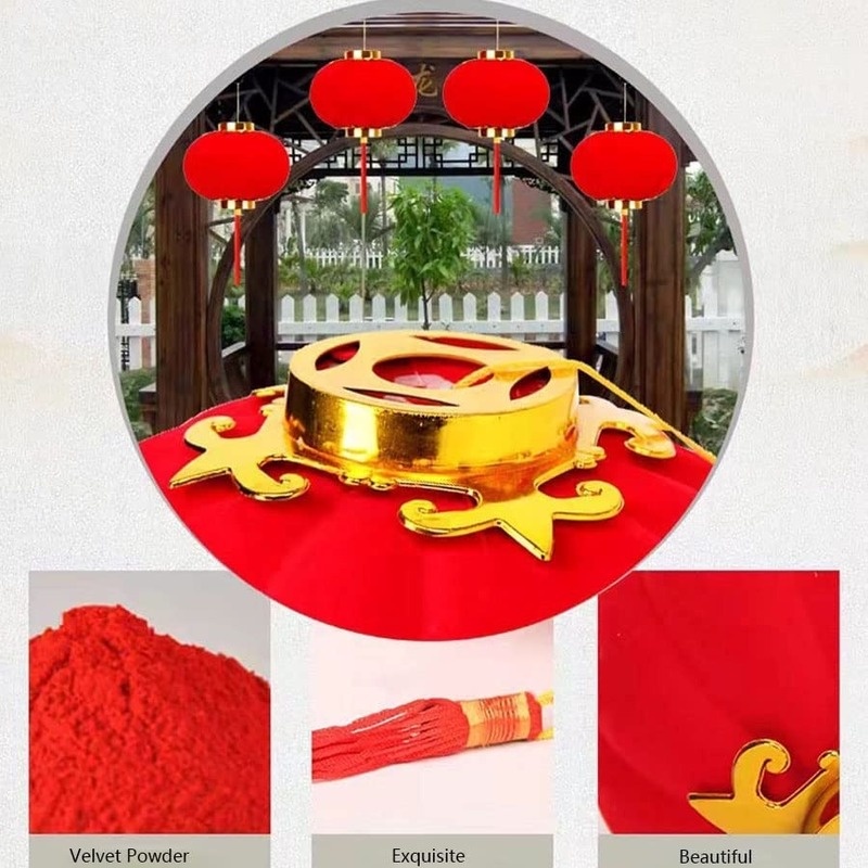 Bộ 20/30 phụ kiện đèn lồng treo trang trí năm mới phong cách Trung Hoa