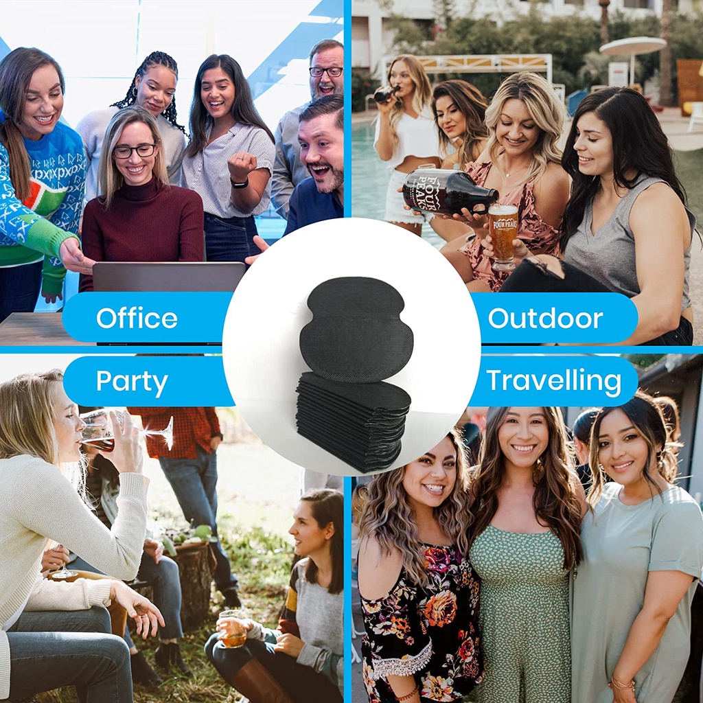 Miếng Dán Vùng Da Dưới Cánh Tay Thấm Hút Mồ Hôi Siêu Mỏng Nhẹ Không Đường May Vô Hình Cao Cấp Dùng Một Lần Cho Nam Và Nữ