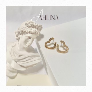 Khuyên tai Bông tai Love cọc cạch A101 Ahlina