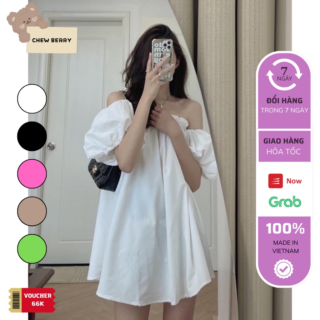 Áo trễ vai xếp ly ngực , áo babydoll đẹp bèo tay bồng rộng dễ thương.