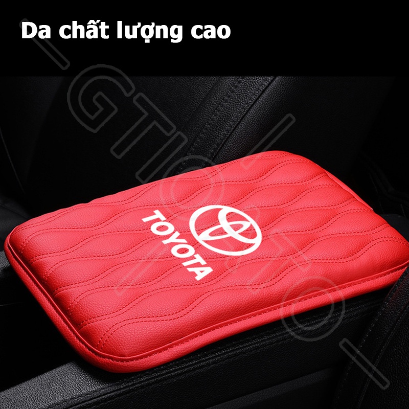 GTIOATO Đệm Tì Tay Ô Tô Đệm Da Lót Hộp Tỳ Tay Đệm Tỳ Tay Ô Tô Đệm Kê Tay Cho Xe Hơi Lót Hộp Tỳ Tay MiếNg LóT ChốNg ThấM ĐệM Tỳ Tay Trang Trí NộI ThấT Ô Tô Cho Toyota CHR Raize Corolla Cross Rush Fortuner Yaris Innova Vios Prius C Wigo