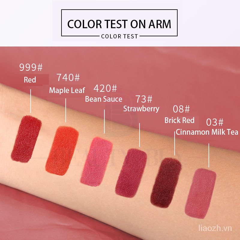 Set 6 son môi dạng lỏng chứa thành phần dưỡng ẩm chống nước độc đáo 6130 | BigBuy360 - bigbuy360.vn