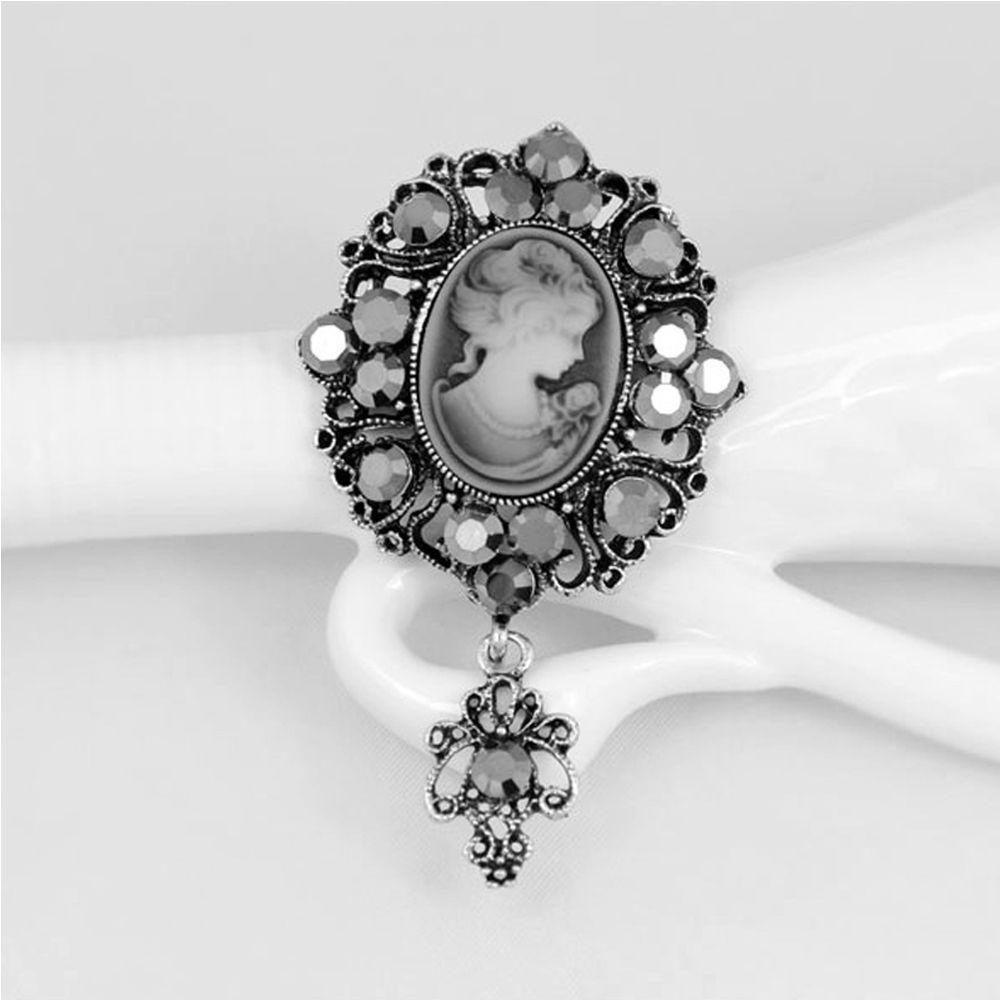 Ghim Cài Áo QQMALL Cameo|Trang Sức Cổ Điển Quà Tặng Victorian