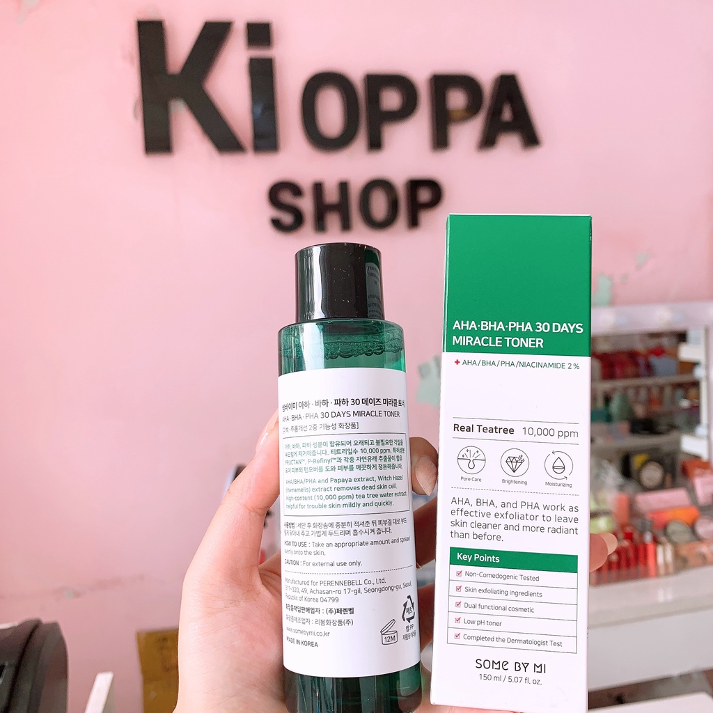 Nước cân bằng da SOME BY MI AHA BHA PHA 30 Days Miracle Toner