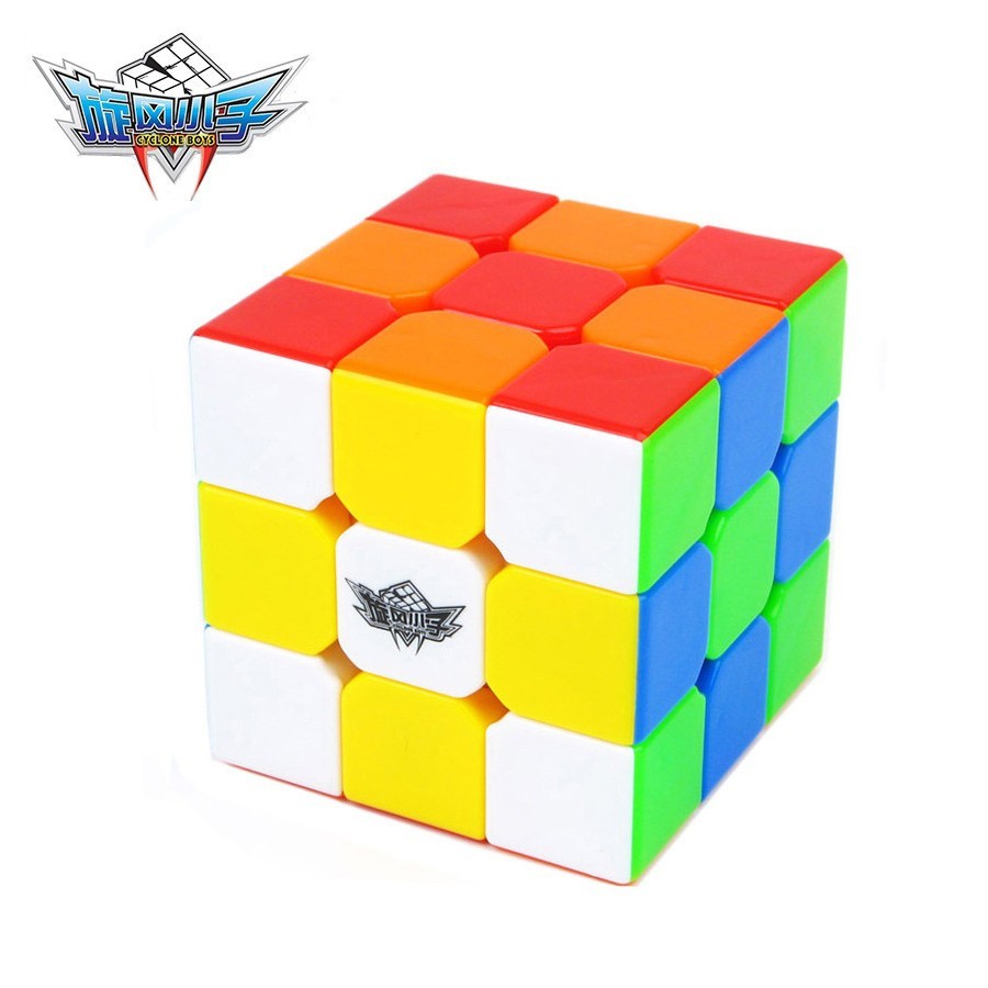 đồ chơi Rubik 3x3 Cyclone boys - Rubik Màu Liền Khối, Quay Trơn Mượt, bẻ góc cực tốt