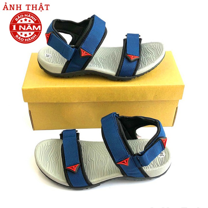 [Fullbox] Giày Sandal Nam Nữ Việt Thủy Hai Quai Ngang Xanh Dương - VT016