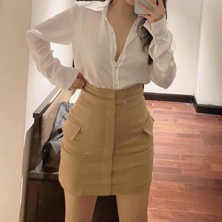 Bán Sỉ chân váy Kaki 2 màu cho nữ
