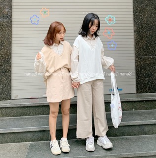 Quần cullote chất đũi