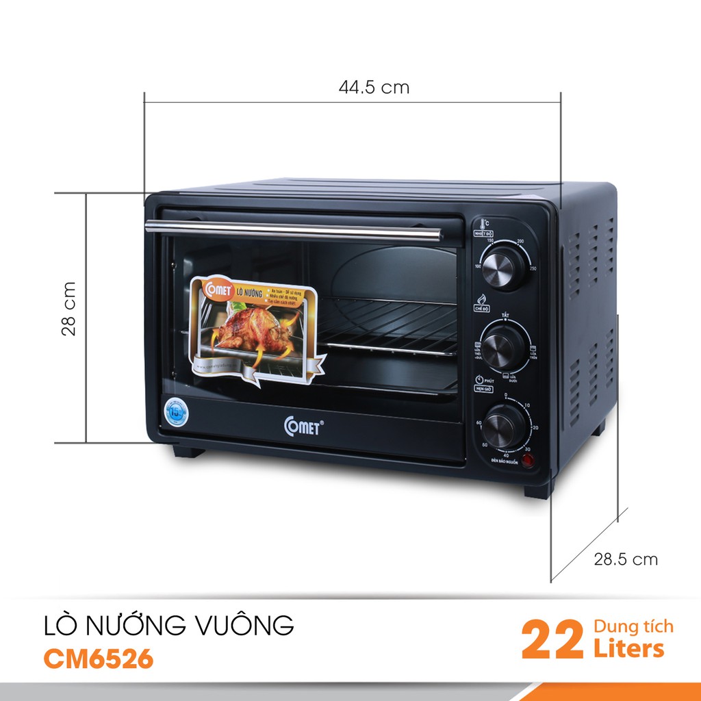 Lò nướng điện 22L Comet CM6526