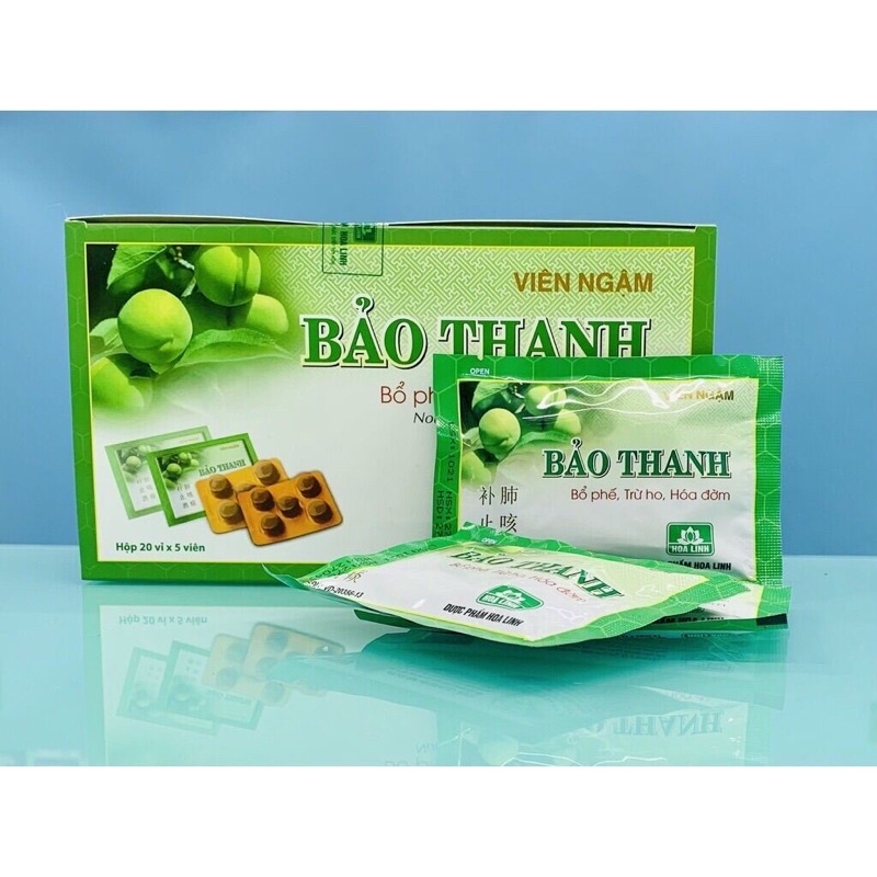 viên ngậm Bảo Thanh. (vỉ 5 viên) bổ phế, trừ ho, hoá đờm