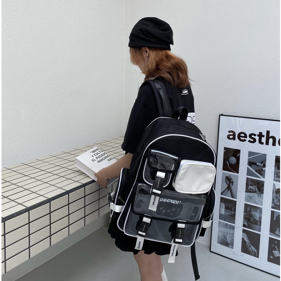Balo Basic Backpack Degrey Trắng - BBD Trắng