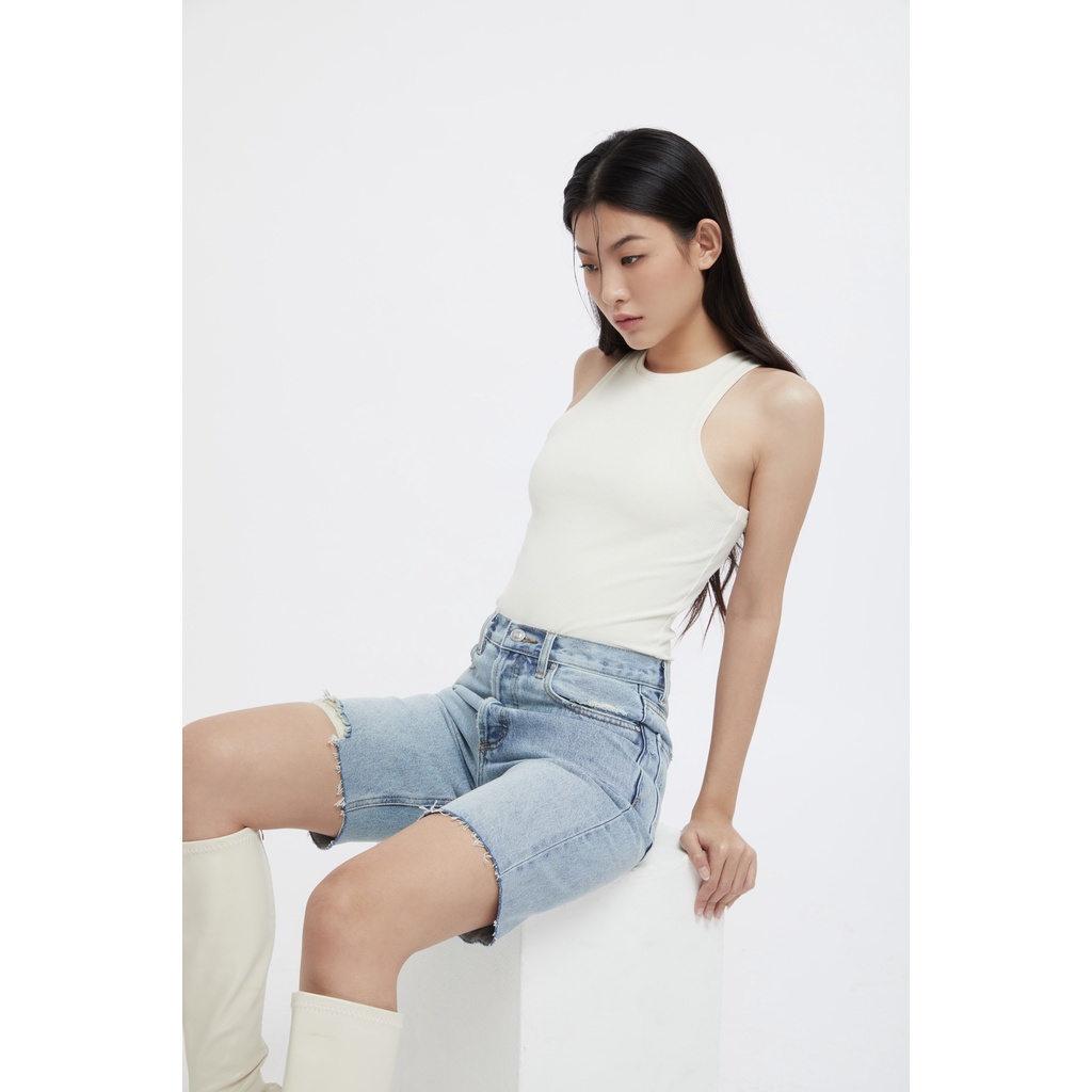 TheBlueTshirt - Áo Thun Không Tay Nữ Màu Kem - The Body Tank - Cream