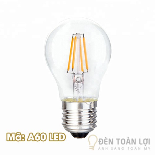 Combo 10 bóng LED A60 4W bóng edison trang trí