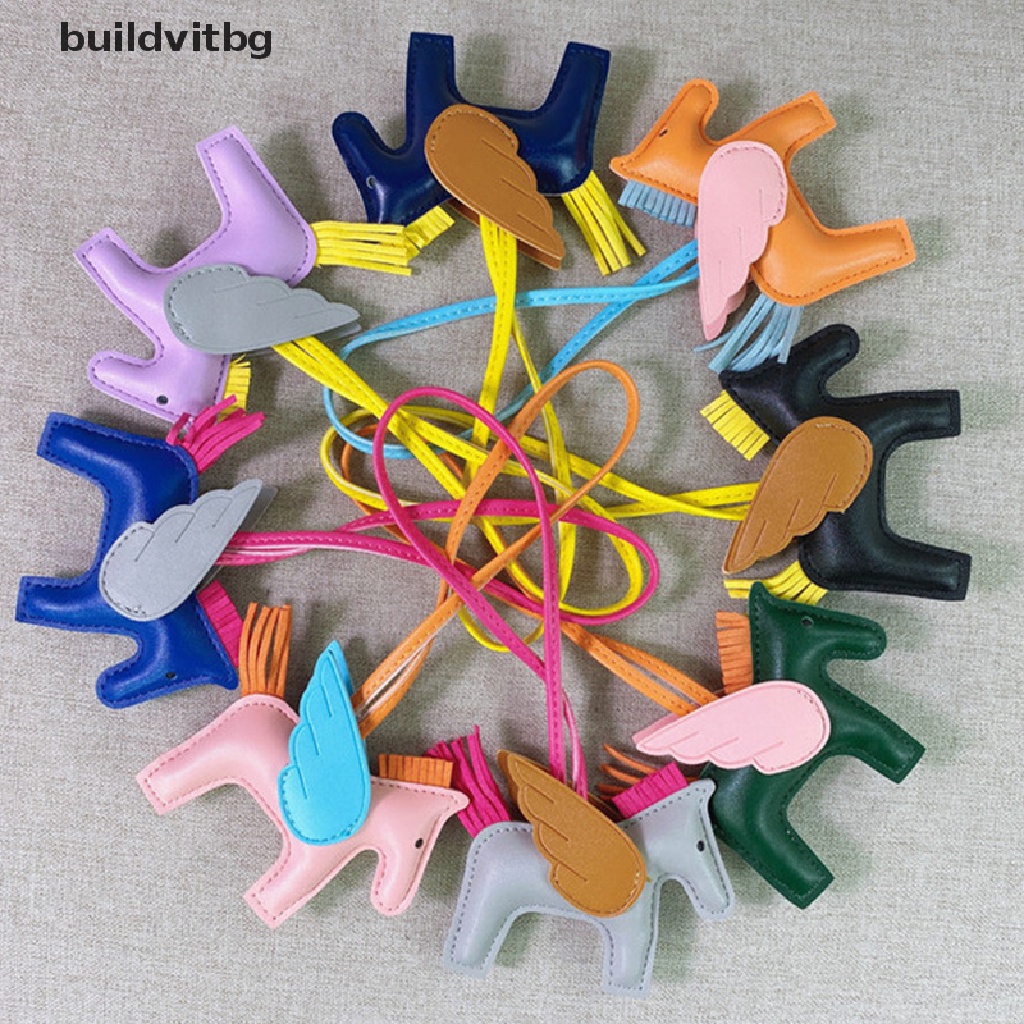 Móc Treo Chìa Khóa Bằng Da PU Hình Ngựa Trang Trí Túi Xách Nữ