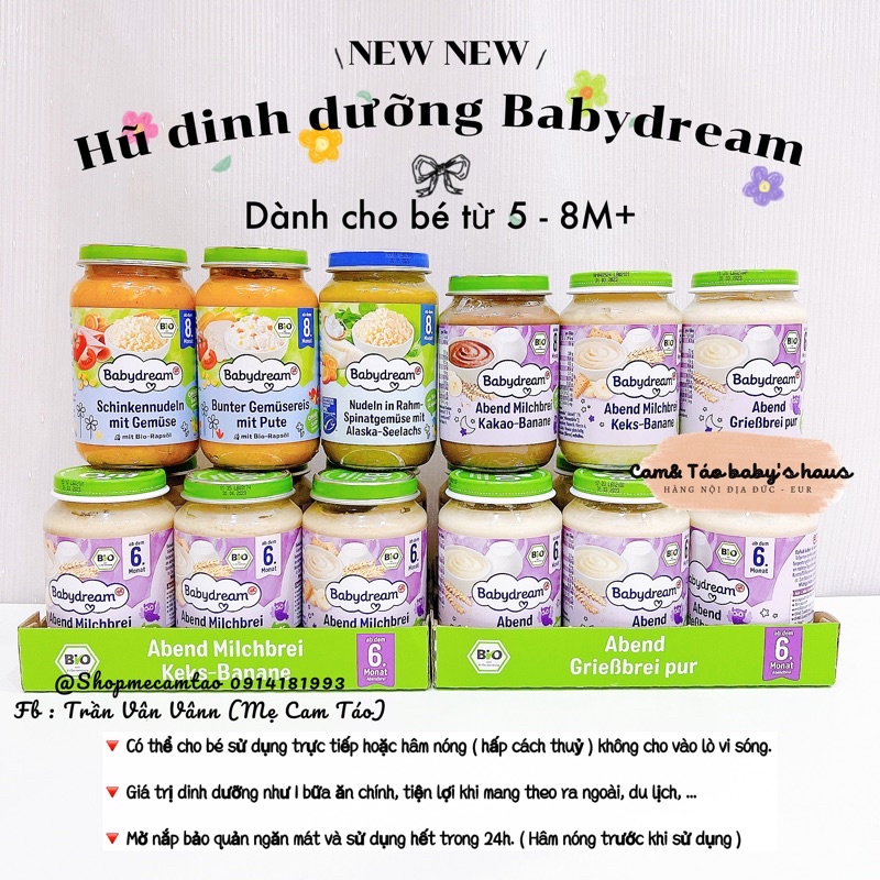 HŨ DINH DƯỠNG BABYDREAM ĐỨC - 190g