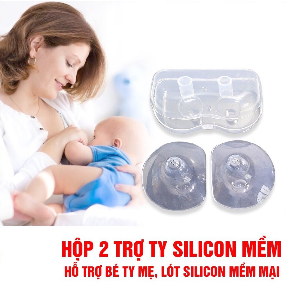 Núm trợ ti silicon Hàn Quốc - Hộp 2 chiếc