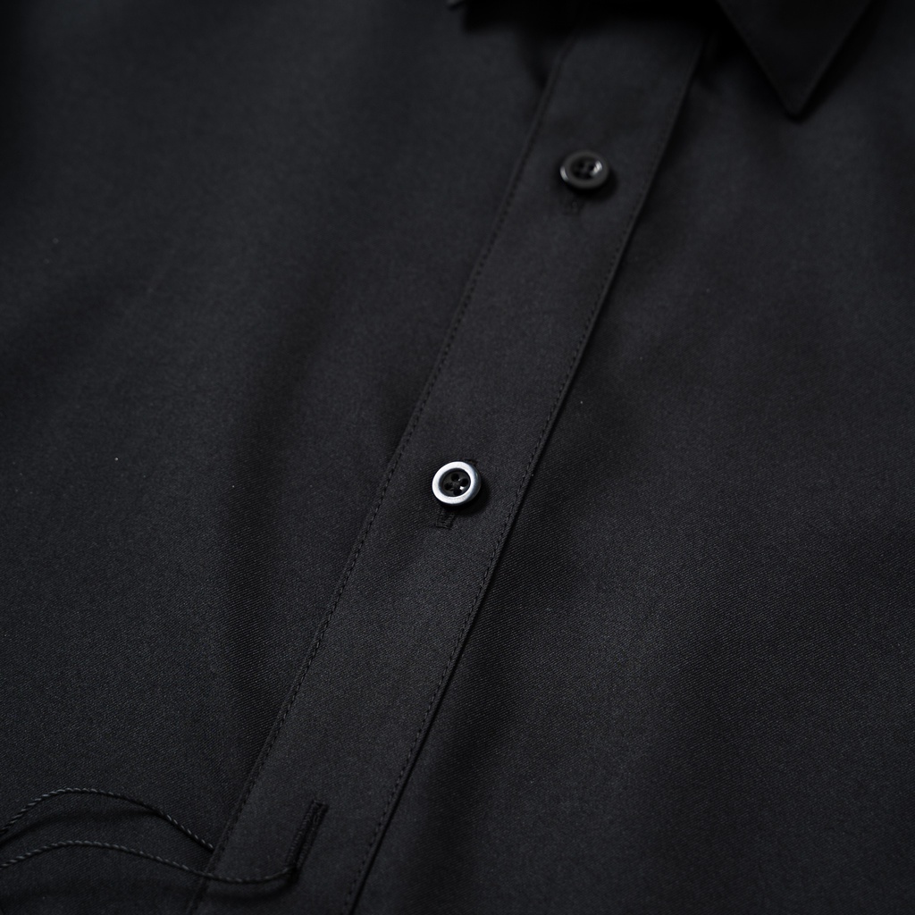 Áo sơ mi tay dài KENTA nam đen SMD0060