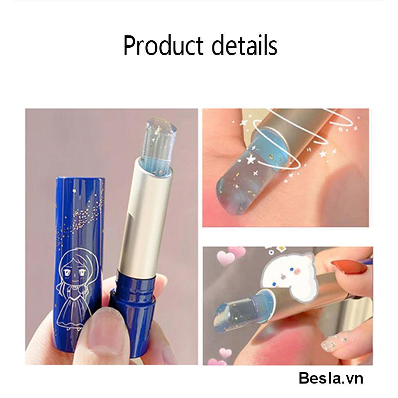 🍓Son dưỡng ẩm Dạng Thạch Hãng HEYXI - Đổi Màu Theo Thời Gian - Vị Berry - Hương Hoa Hồng - Không Lem