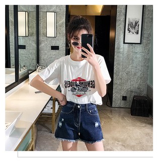 Quần SHORT JEAN NỮ lưng cao co giãn (40-65KG)