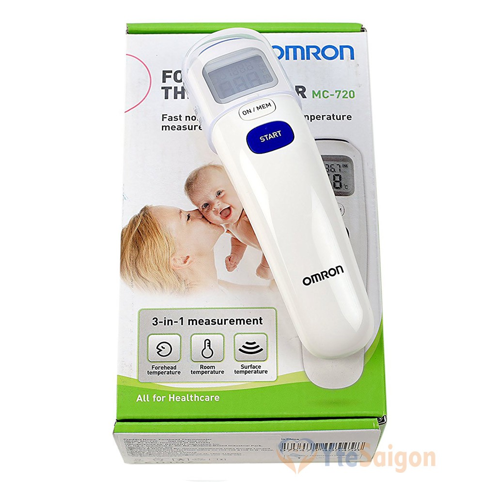 Nhiệt kế đo trán Omron MC 720 + Tặng hút mũi