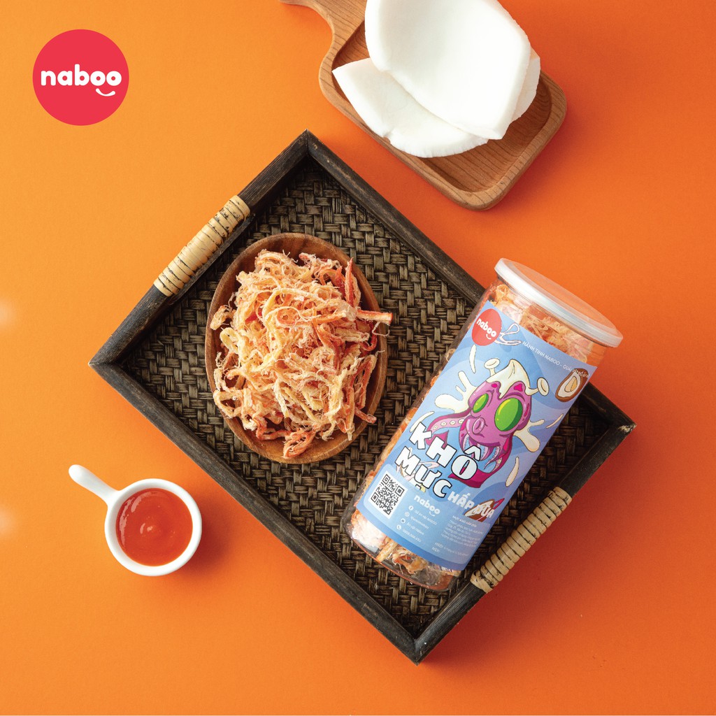 Mực Hấp Nước Dừa Xé Sợi Naboo Dai Ngon Chuẩn Vị Ăn Là Mê - Đồ Ăn Vặt Hà Nội 200g | BigBuy360 - bigbuy360.vn