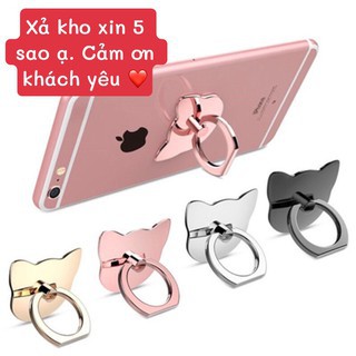 [giá 1k] Gía đỡ điện thoại/Nhẫn dán điện thoại siêu dính  hình thú trợ móc ngón tay