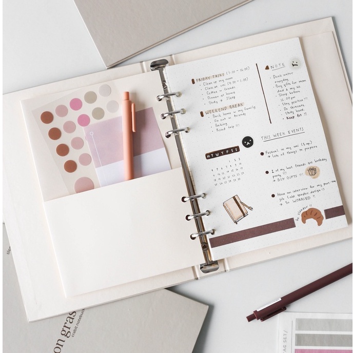 Sổ còng A5 Crabit - Sổ còng 6 lỗ - Bìa Xanh dương Speedwell