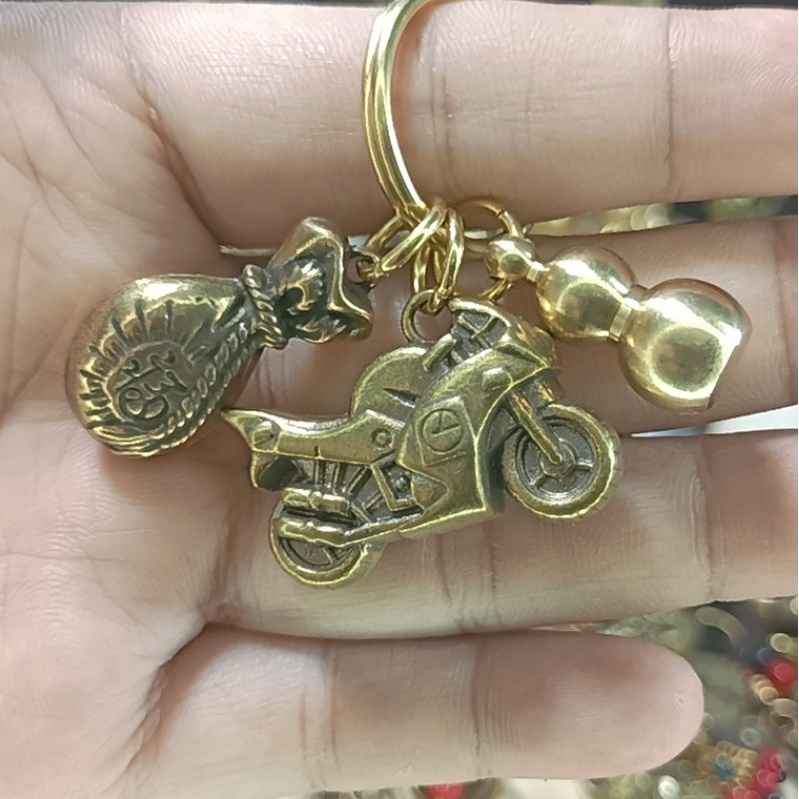 Móc khóa đồng thau bộ Bầu Phúc may mắn bền đẹp