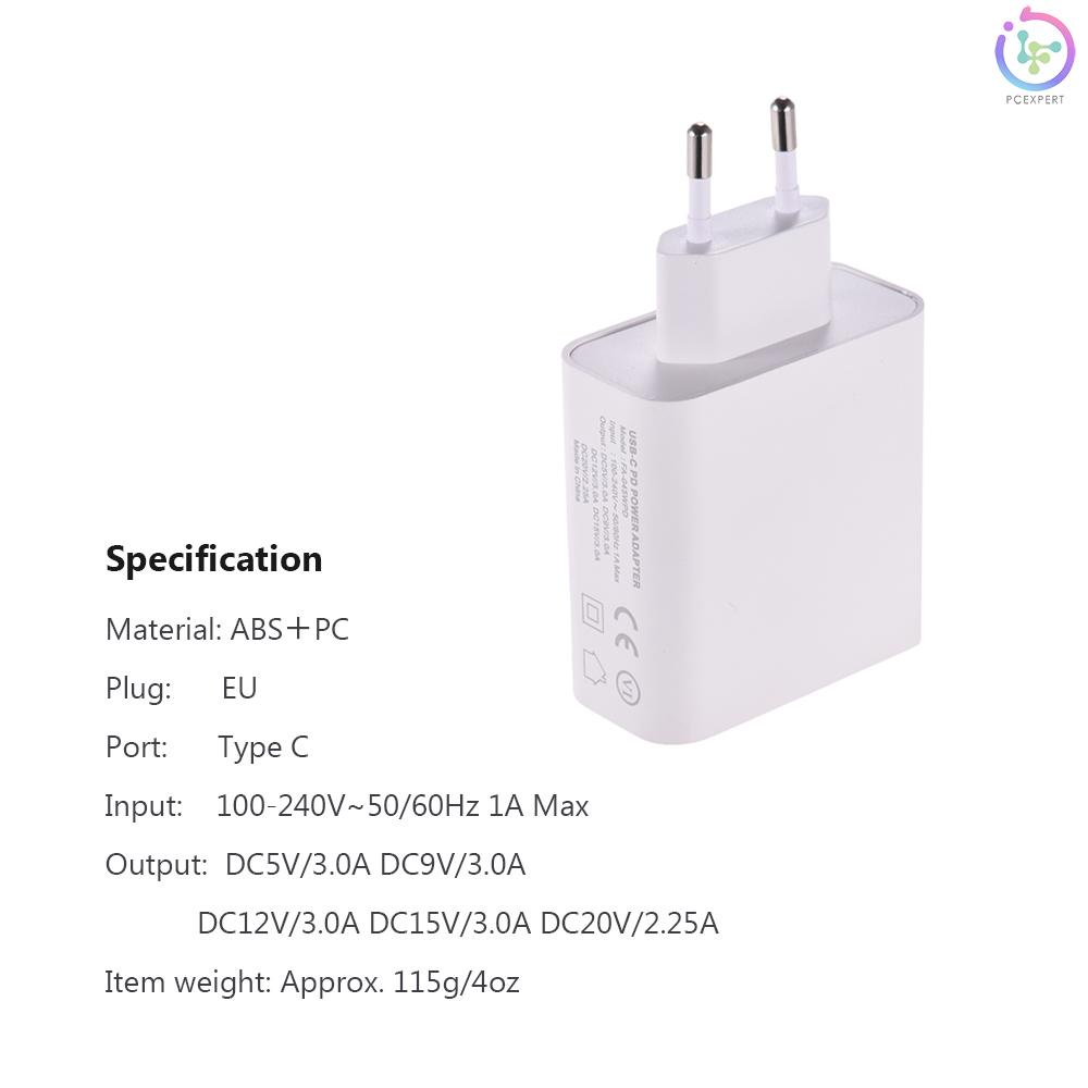 DYF-045WPD Power Adapter Power Charger Replacement for Macbook Pro 13-15 GALAXY HUAWEI MATE Serious Cellphones EU Plug