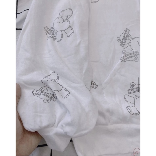 Áo Khoác Dây Kéo Form Rộng Nỉ Lót Bông Hoodie Gấu Unisex Hot hit (hàng có sẵn) | BigBuy360 - bigbuy360.vn