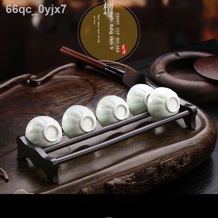 ◊ ☼ ( Sẵn)♕Bộ tách trà bằng gỗ rắn ráo ngăn đựng cốc Kung Fu Phụ kiện đạo Khay nước làm khô