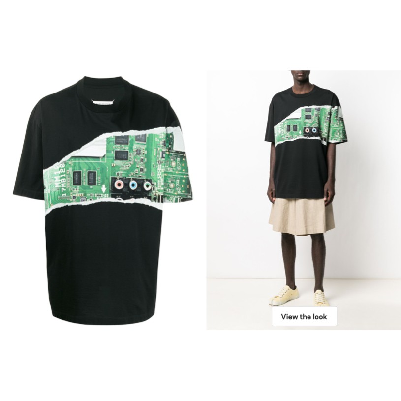 Áo thun ngắn tay Maison Margiela motherboard print oversize T-shirt ss20 [Hàng cao cấp]
