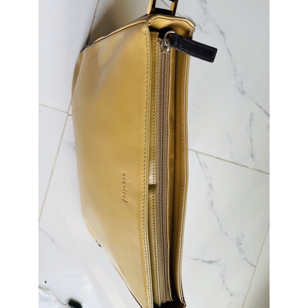 Lc26 Túi si da thật phủ bóng kẹp nách Esquire