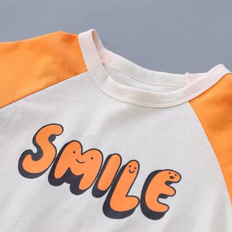 Bộ Áo Thun Ngắn Tay In Chữ + Quần Short Thể Thao Thời Trang Mùa Hè 2023 Mới Cho Bé Trai