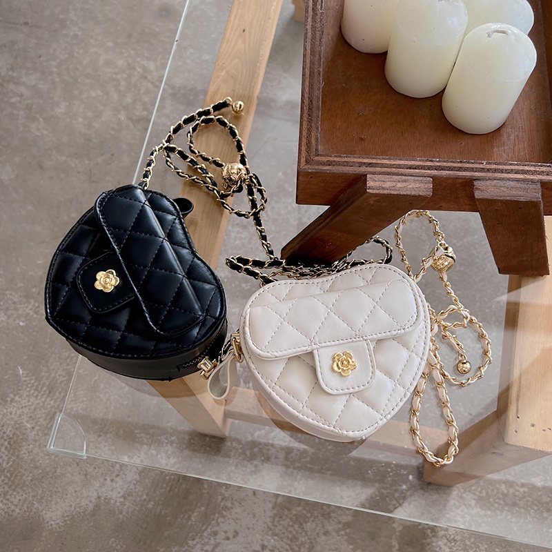 Túi IELGY đeo chéo dây xích họa tiết hình thoi thiết kế Niche cho nữ