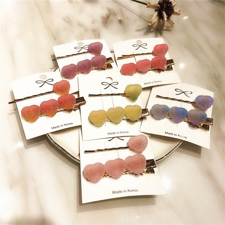 [FREESHIP] Kẹp tóc kẹo dẻo hình trái tim ngôi sao đáng yêu, kẹp tóc phụ kiện xinh xắn phiên bản Hàn Quốc