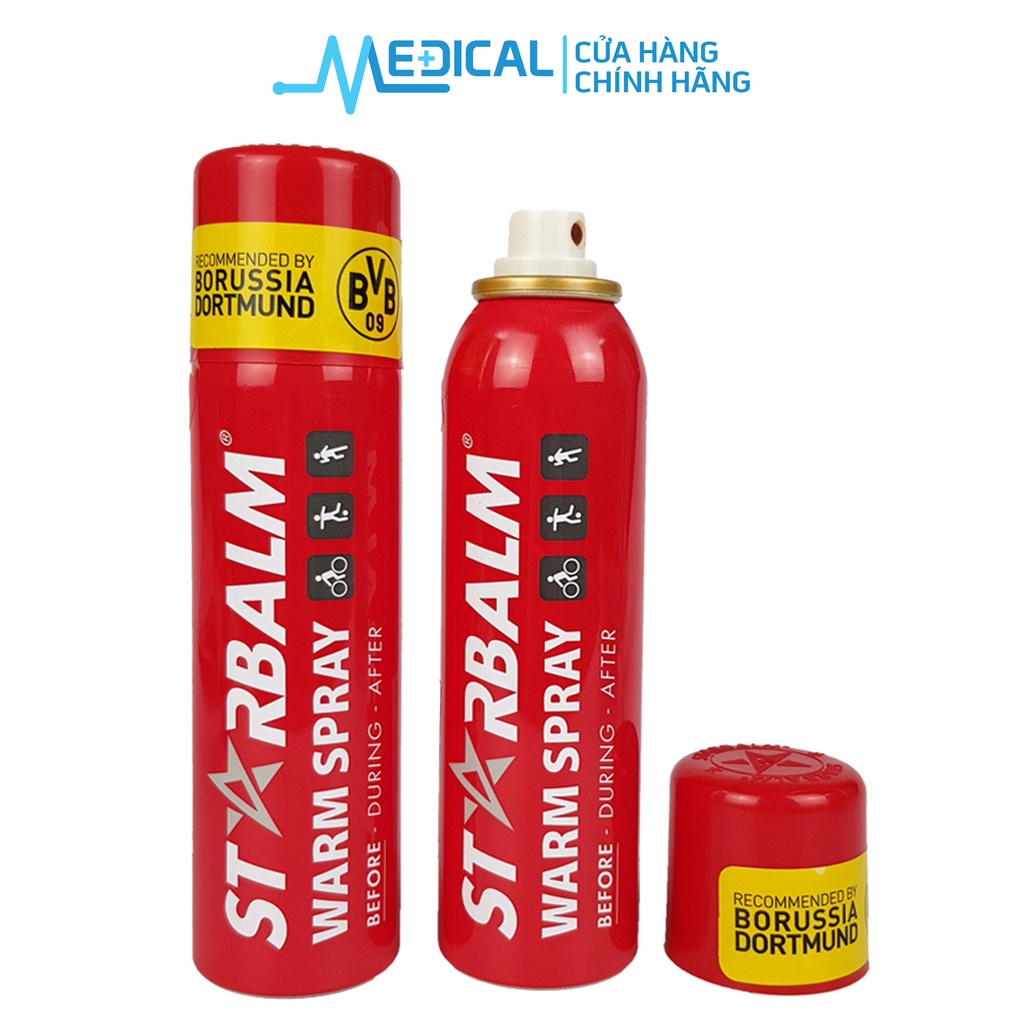 Chai xịt làm nóng cơ STARBALM SPORT CARE 150ml dùng trước khi vận động, chơi thể thao - MEDICAL