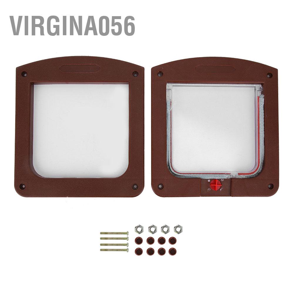 Có thể bán buôn Công tắc điều khiển PP vuông Cửa thú cưng Dog Cat Flap Màu cà phê Virgina056 Hàng giao ngay