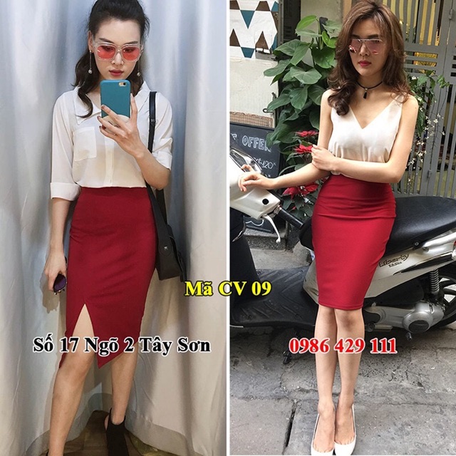[NEW] Chân váy bút chì sẻ trước dài 60cm Thời Trang Nữ | BigBuy360 - bigbuy360.vn
