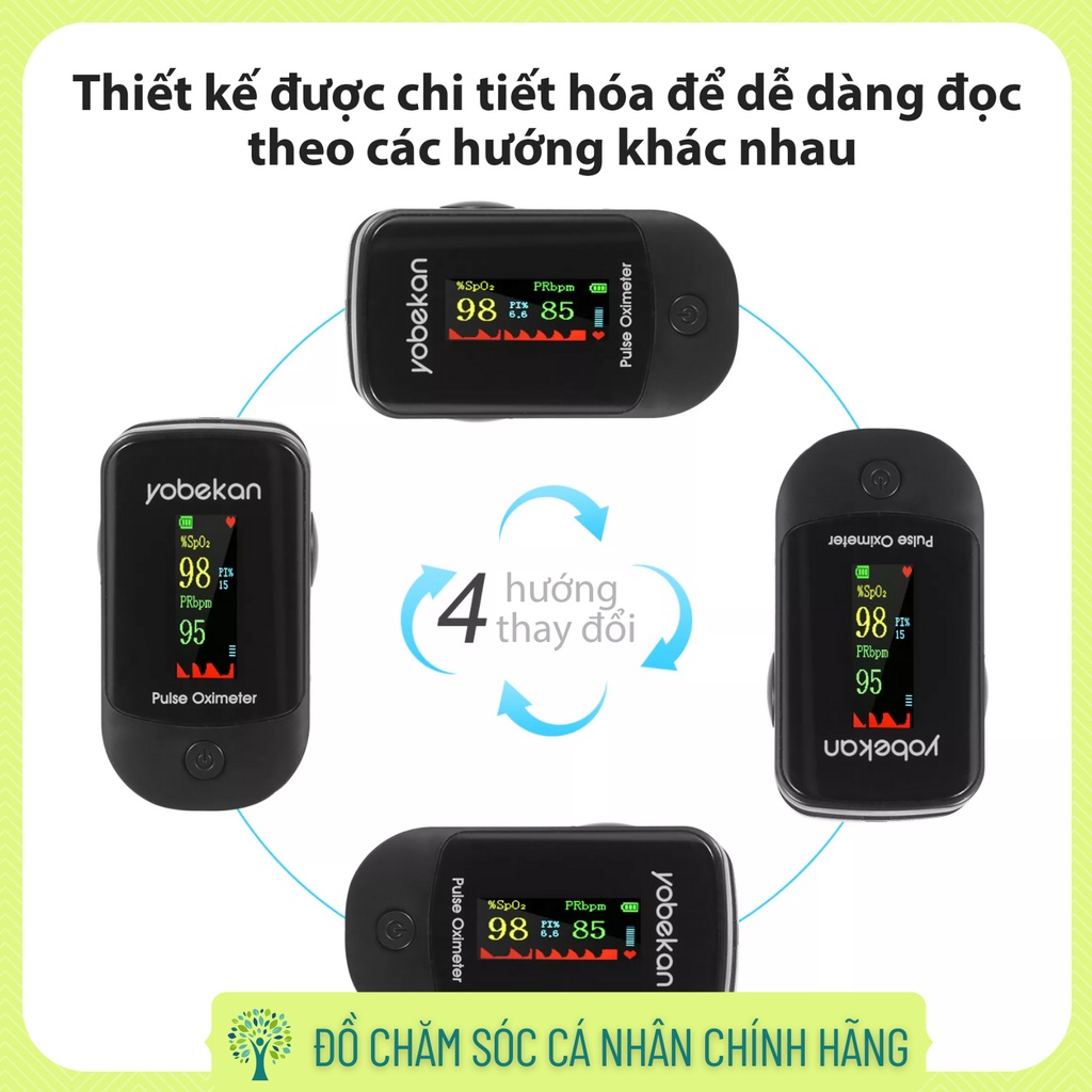 Máy đo SPO2, Máy đo nồng độ oxy trong máu và nhịp tim Pulse oximeter (KHÔNG kèm pin)