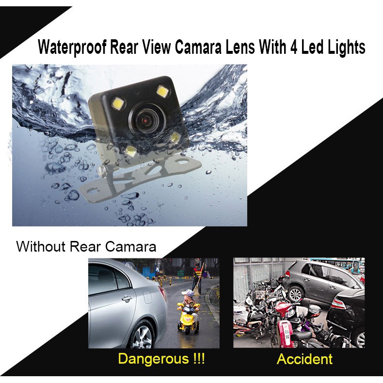 Full HD 1080P Car Dvr Camera Auto 4.3 Inch Rearview Mirror Digital Video Recorder Dual Lens Registratory Camcorder