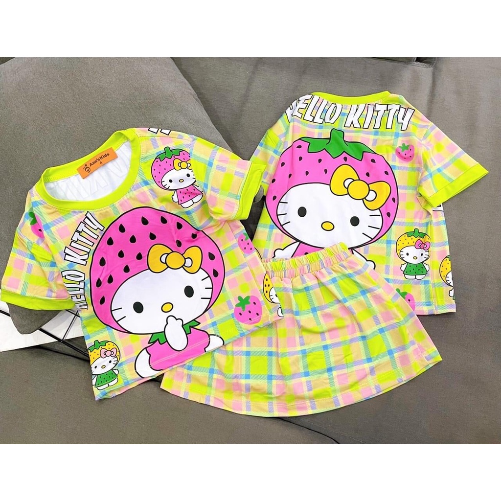 Váy Cho Bé Gái Set Áo Váy Đầm Liền Quần Thun Lạnh 3D Dễ Thương Size Nhí Đại 9-43 Kg In Hình Hot Trend Homie Kids