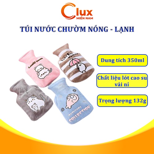 Túi nước giữ nhiệt hoạt hình dễ thương có thể chườm nóng lạnh (Giao ngẫu nhiên)