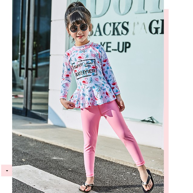 CÓ SẴN Bộ đồ bơi bé gái dài tay cao cấp | BigBuy360 - bigbuy360.vn