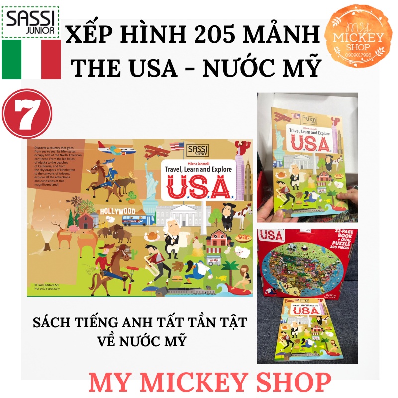 Bộ xếp hình Sasssi Junior 200 mảnh chính hãng 6 chủ đề cho bé từ 5 6 7 8 tuổi My Mickey Shop