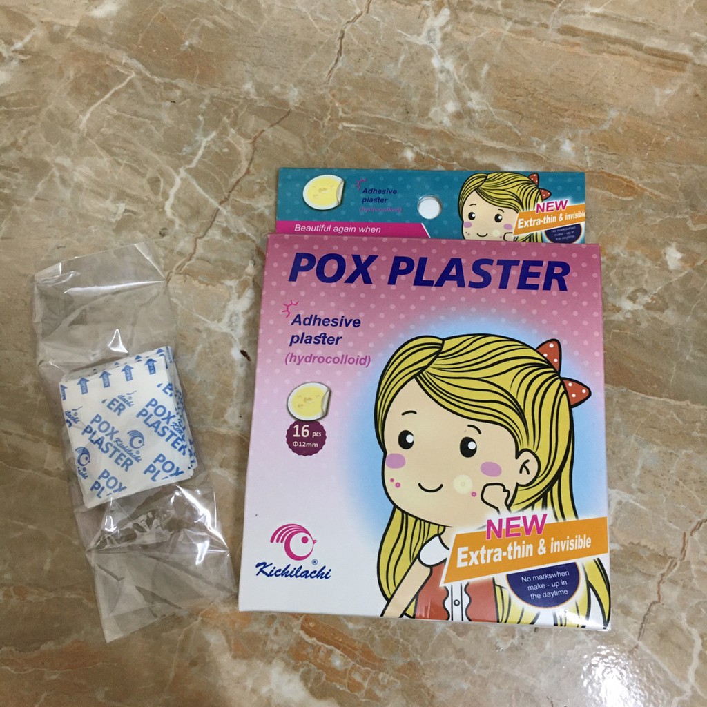 Miếng dán mụn Pox Plaster (hộp 16 miếng dán)