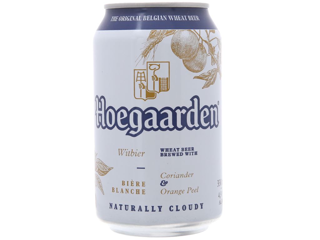 Bia Hoegaarden white bỉ thùng 24 lon  / Lốc 6 lon Bia Bỉ Hoegaarden Original 330ml