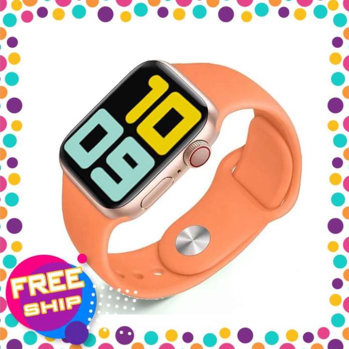 [Rẻ]  Dây đeo Apple Watch cao su màu cam Orange cao cấp size 38 -40-42-44MM -đẹp